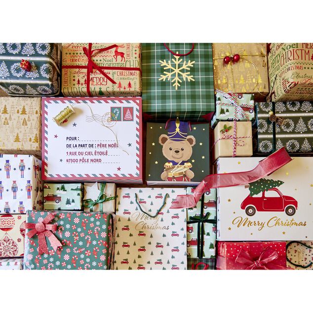 Ruban décoratif Noël organza 15m (3 modèles)