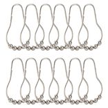 Anneau de douche métal gris x12