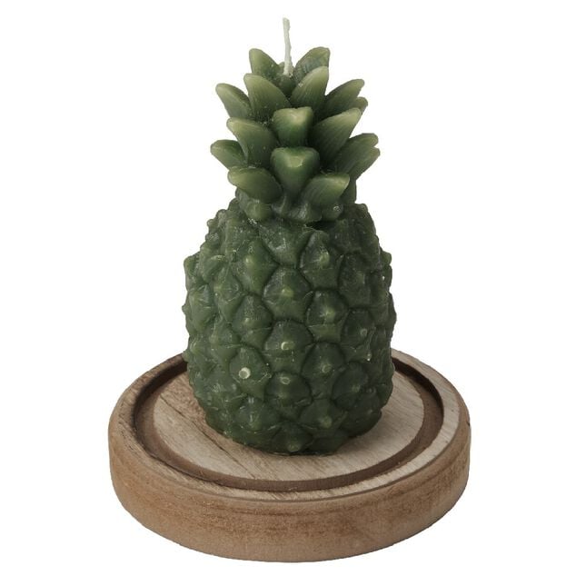 Bougie ananas sous cloche Collection Cara&iuml;bes
