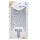 Ballon forme lettre T aluminium (2 modèles argenté ou doré)