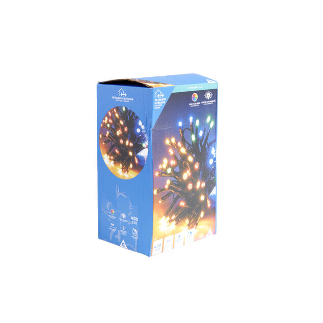 Guirlande lumineuse extérieur 400LED cluster multicolore 8m