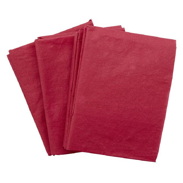 Serviette origami en papier rouge x12