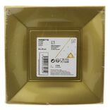 Lot de 6 assiettes &agrave; dessert r&eacute;utilisables dor&eacute;es