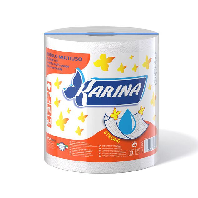 Rouleau essuie-tout m&eacute;nager Karina multiusage 2 plis