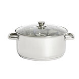 Faitout tous feux dont induction inox et verre &Oslash;25,5cm