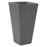 Cache pot fibre d'argile conique gris anthracite 24x24xH46cm