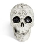 D&eacute;coration Halloween Spirit t&ecirc;te de mort &agrave; poser 15x11xH15cm