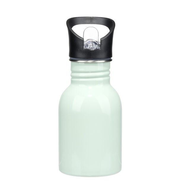 Gourde isotherme inox 350ml bouchon paille plastique &Oslash;7xH16,5cm (2 mod&egrave;les)