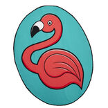 Serviette de plage ovale forme flamant rose