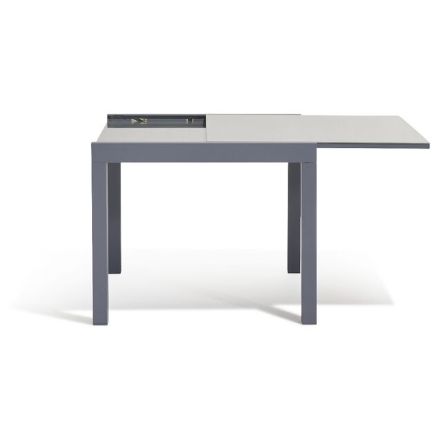 Table extensible Oslow gris ardoise 4 &agrave; 8 personnes