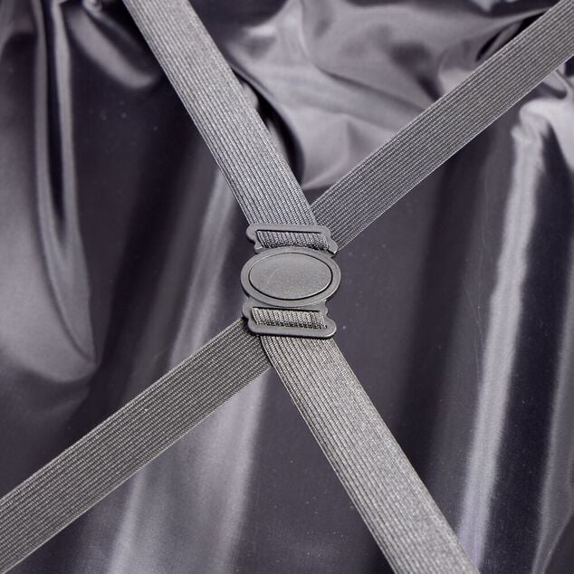 Valise trolley 48L rigide 4 roues plastique bleu 42x25xH62,3cm