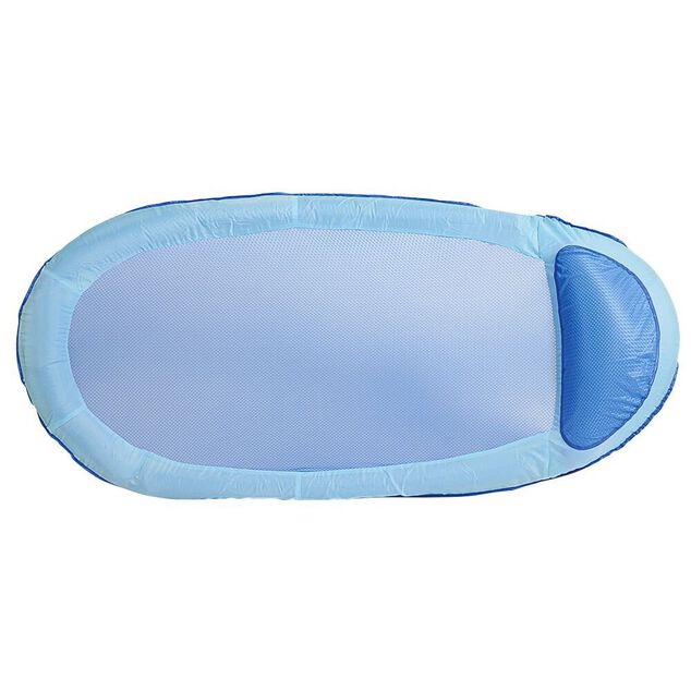 Matelas gonflable hamac flottant ovale bleu