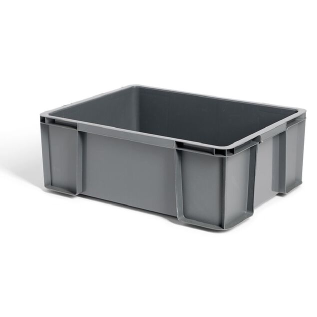 Bac renforc&eacute; rangement plastique gris 27L