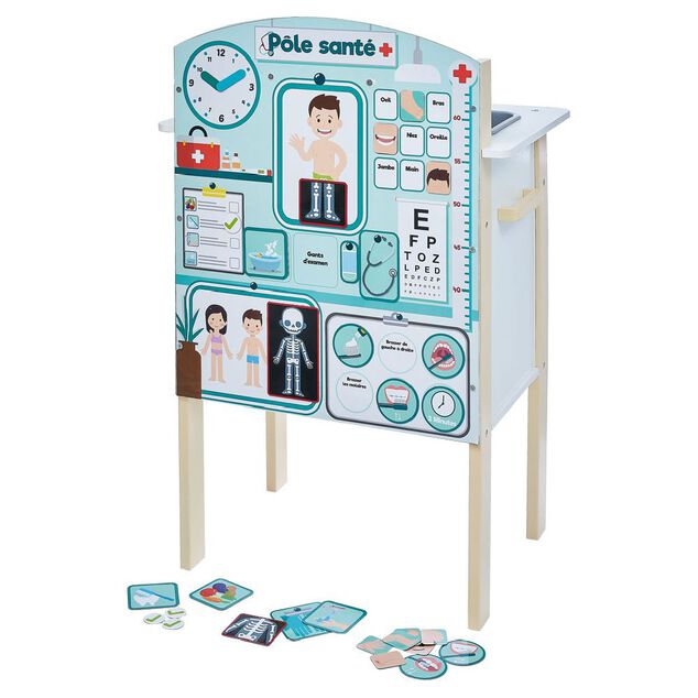 Stand v&eacute;t&eacute;rinaire 2-en-1 en bois