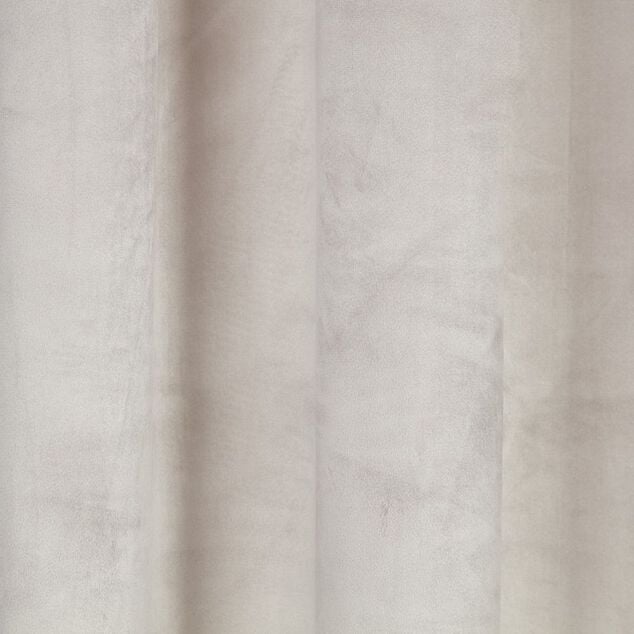Rideau polyester 140x240cm effet velours taupe