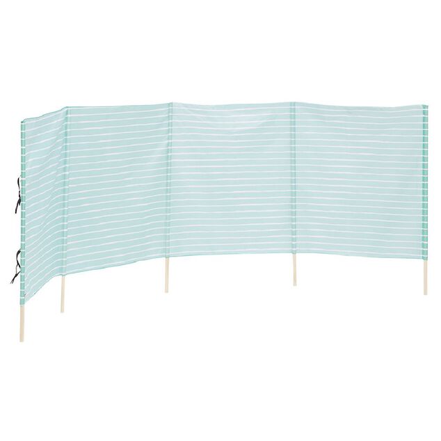 Paravent de plage Funky canvas 4 volets 5 piquets L300xH110cm