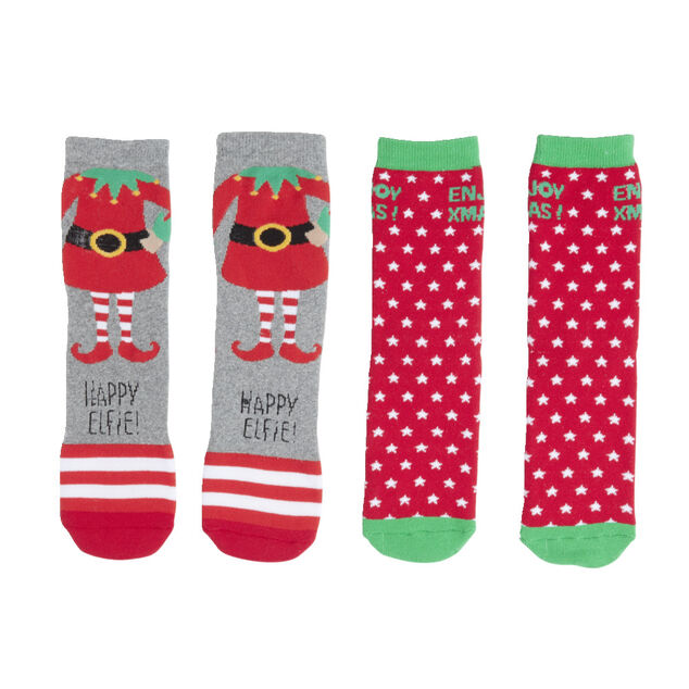 Lot de 2 paires de chaussettes de No&euml;l 36/41