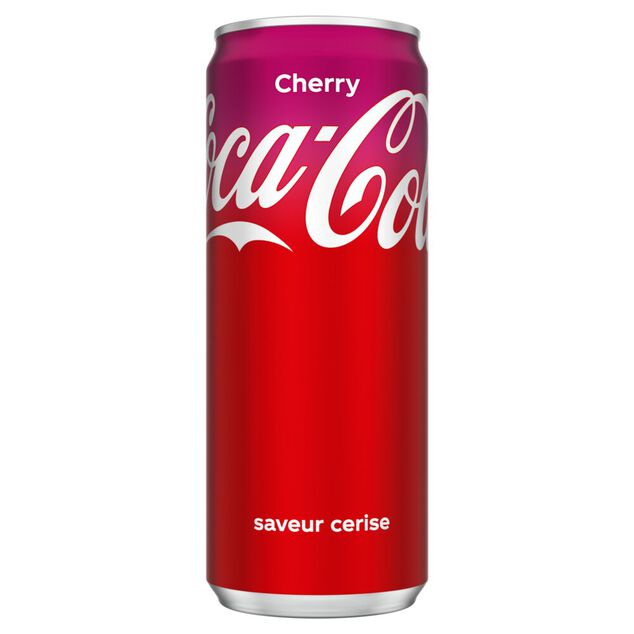 Boisson Coca-Cola Cherry goût cerise canette 33cl