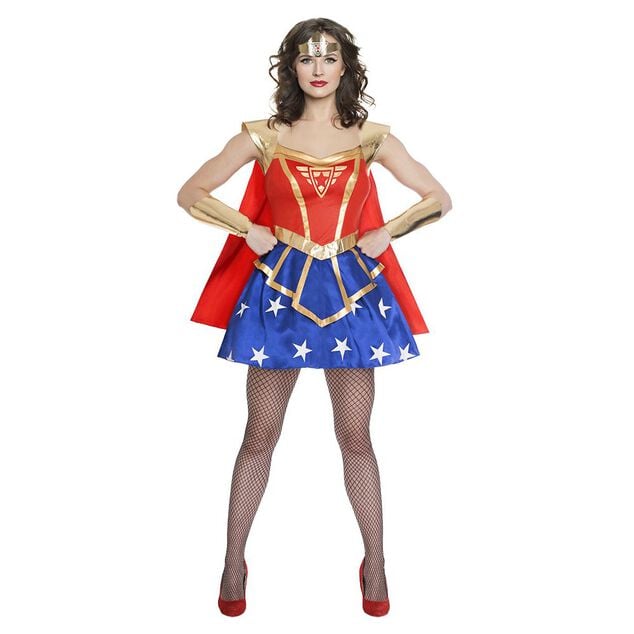 D&eacute;guisement femme Super h&eacute;ro robe rouge et bleu Taille L