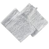 Gant de toilette x2 coton gris clair 16x21cm