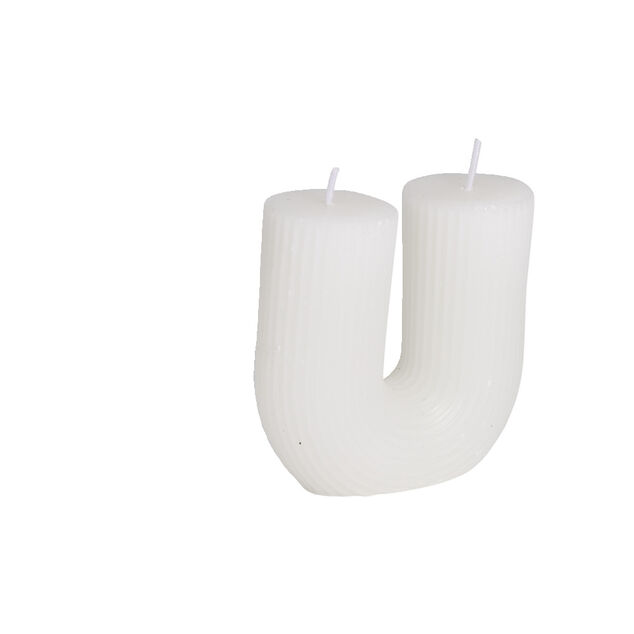 Bougie forme U 8x3,3xH7,5cm - 3 coloris