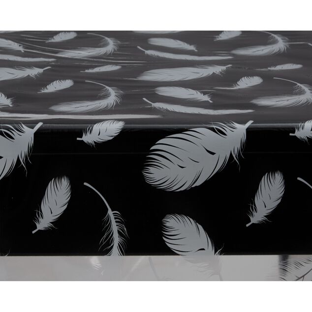 Toile cir&eacute;e au m&egrave;tre motif plumes