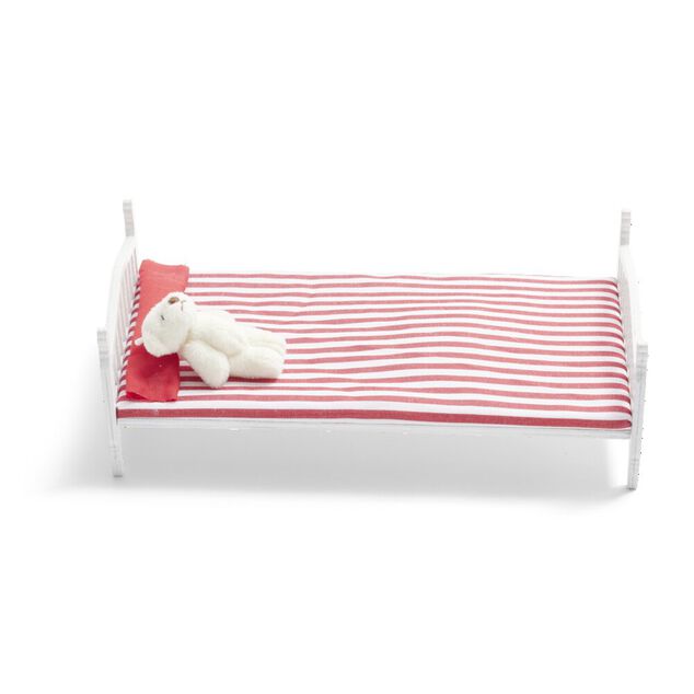 Lit et ours en peluche pour lutin farceur L22x12x7,5cm