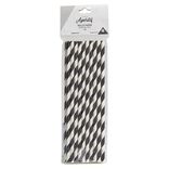 Pailles en papier x20 motif chevron