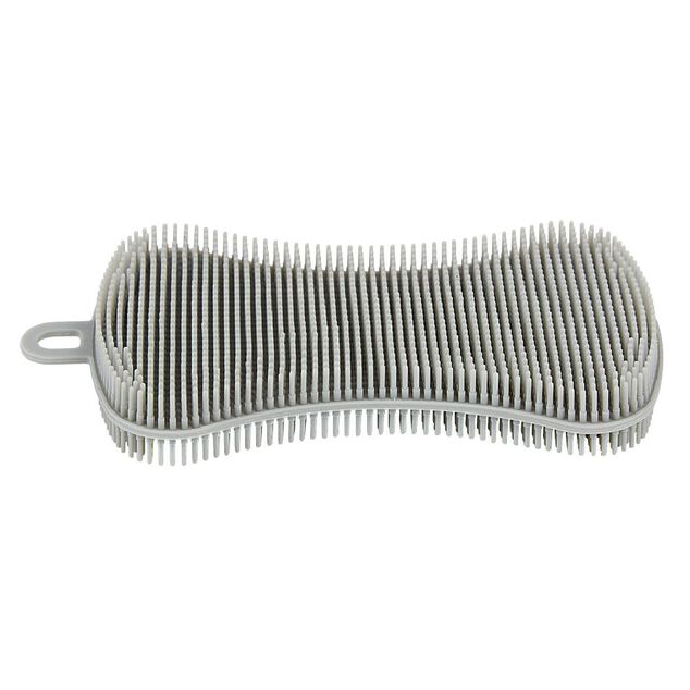 &Eacute;ponge en silicone bleu rouge et orange x3