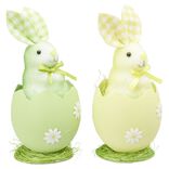 Lapin dans oeuf de P&acirc;ques motif Vichy x 2