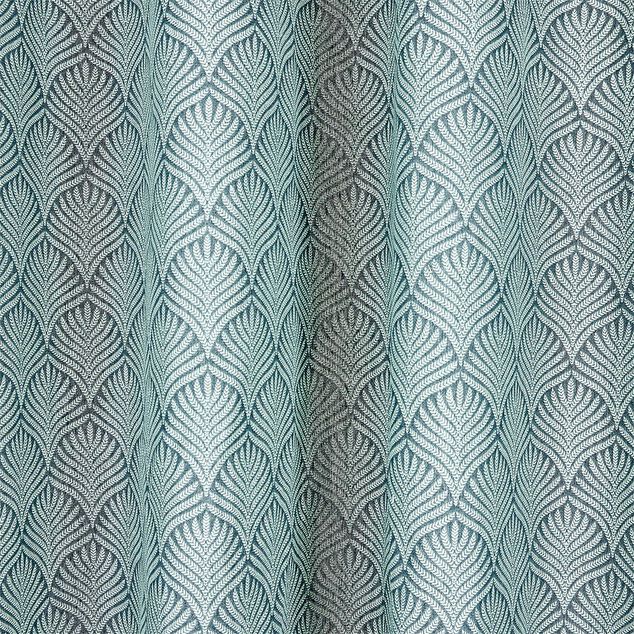 Rideau polycoton 140x240cm feuillage vert