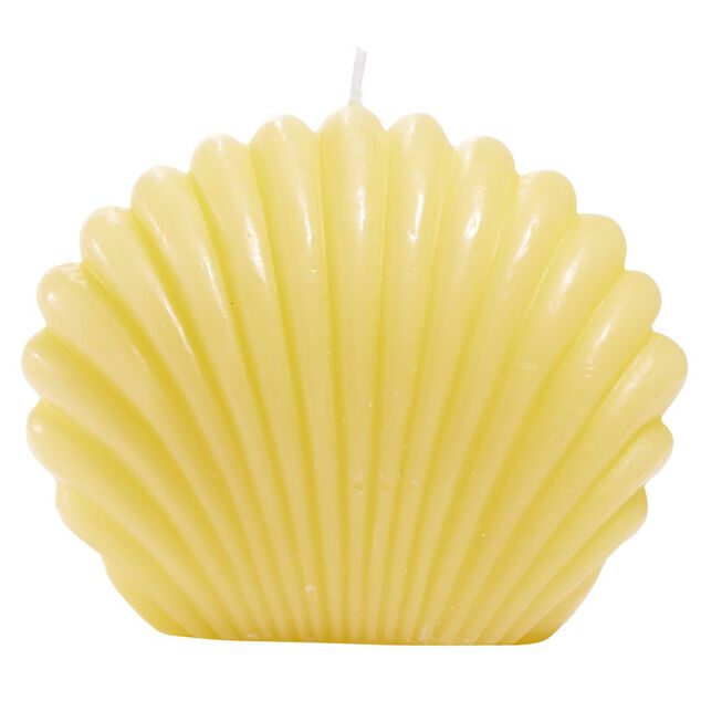 Bougie coquillage grand mod&egrave;le 15x12,8xH9cm