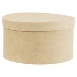 Bo&icirc;te de rangement ronde beige &Oslash;22xH12cm