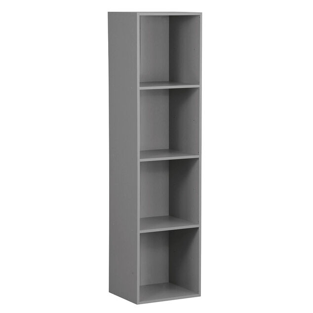 Structure Box Cube 4 cases 35x30x137cm bois gris