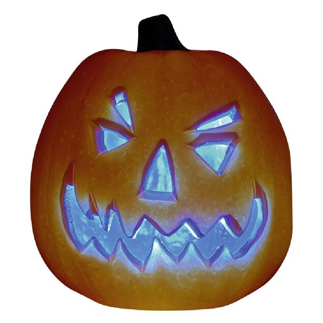Lampe Halloween &agrave; LED forme citrouille orange &agrave; poser