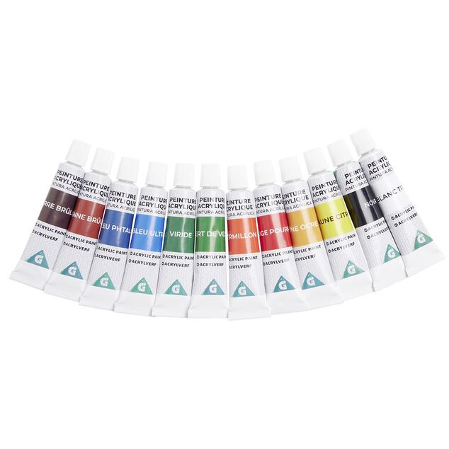 Peinture &agrave; huile 12ml x12