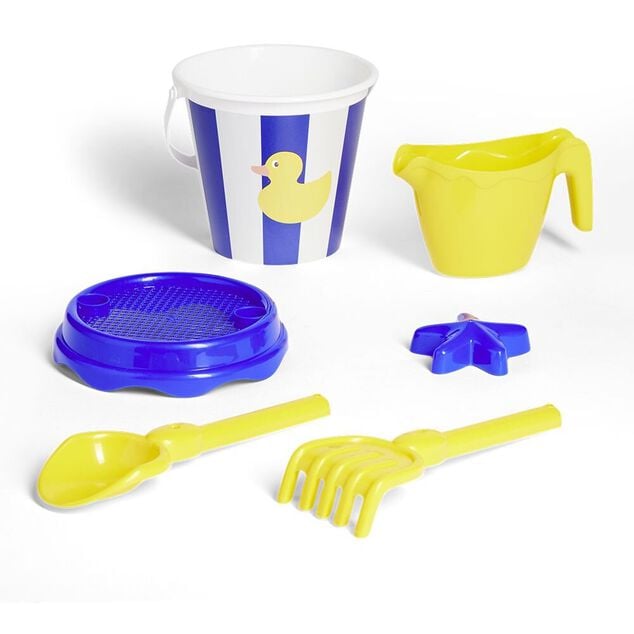 Seau de plage garni canard marin 6 pi&egrave;ces