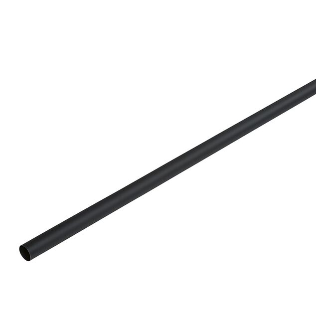 Tringle &agrave; rideau L. 150 cm en m&eacute;tal noir blanc