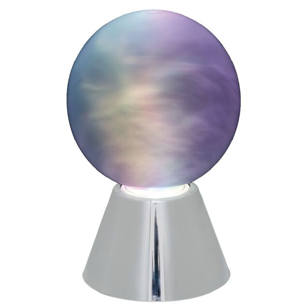 Lampe ronde effet fum&eacute;e &Oslash;11xH17cm