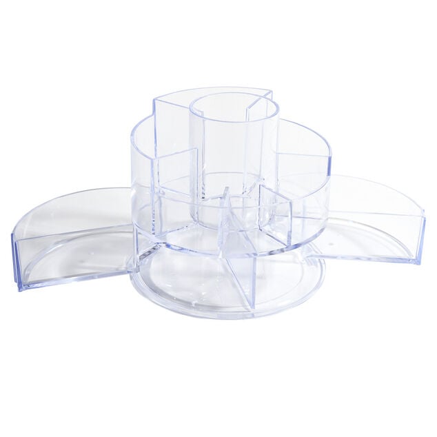 Organisateur maquillage rond 10 compartiments Ø15xH14cm