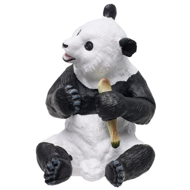 Figurine panda plastique noir et blanc 4,5x5xH8cm