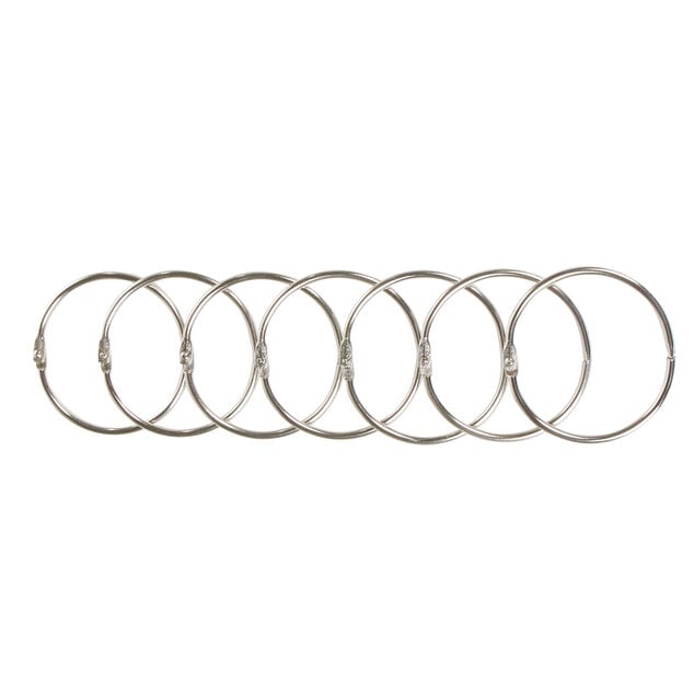 Anneau rideau de douche rond en m&eacute;tal x12