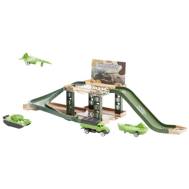 Jeu de parking militaire à construire avec 4 véhicules 19 pièces