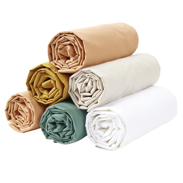 Drap housse 90x190cm 100% coton percale vert