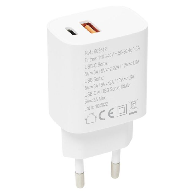 Chargeur USBC USB blanc