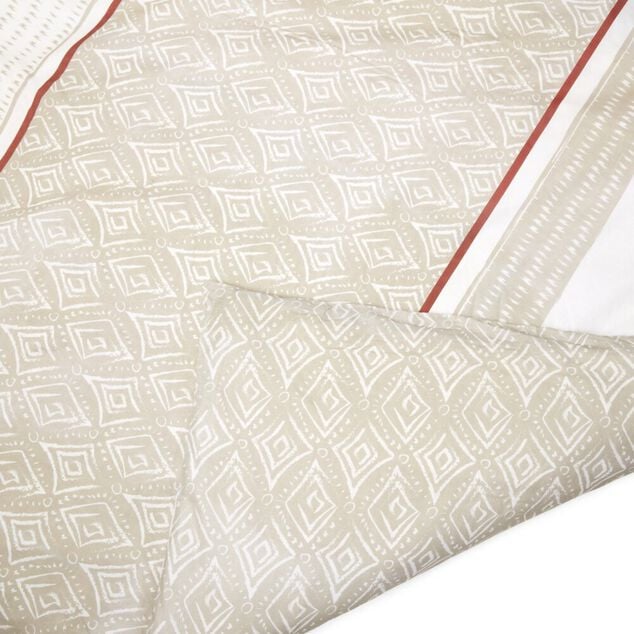 Parure de lit 220x240cm 2 personnes micro lav&eacute;e &agrave; motifs (3 mod&egrave;les)