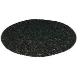 Set de table rond pvc effet spaghetti noir uni &oslash;38 cm