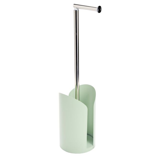 Support papier WC m&eacute;tal et plastique &Oslash;15xH61cm (3 mod&egrave;les)