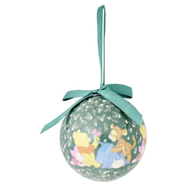 Boule de No&euml;l Disney Winnie L'ourson vert &Oslash;10cm
