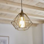 Luminaire à suspension filaire 1 ampoule métal noir